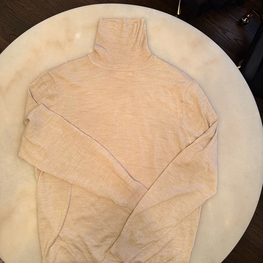 SUITSUPPLY Beige Turtleneck Sweater